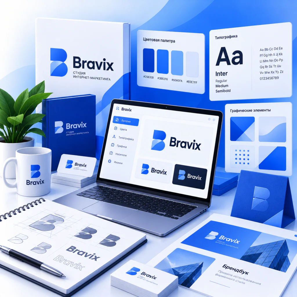 Official Bravix logo on a branded gradient background, showing the company’s own identity